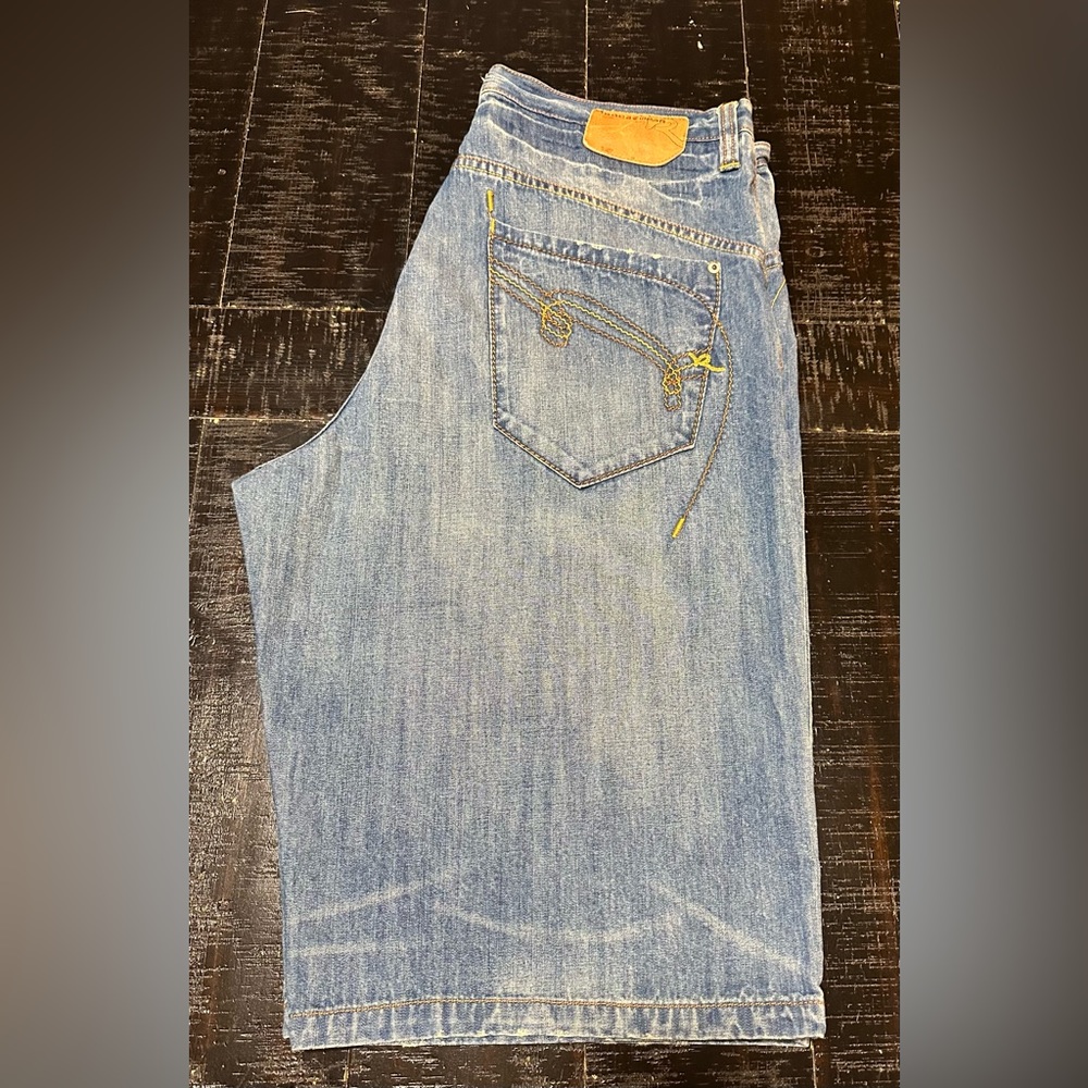VINTAGE Rocawear -Y2K relaxed baggy blue Jean denim shorts men 40